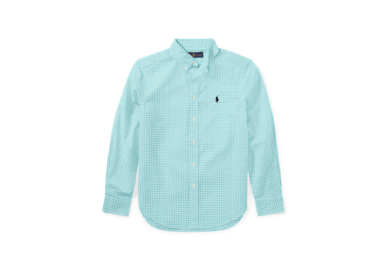 Gingham Stretch Cotton Shirt